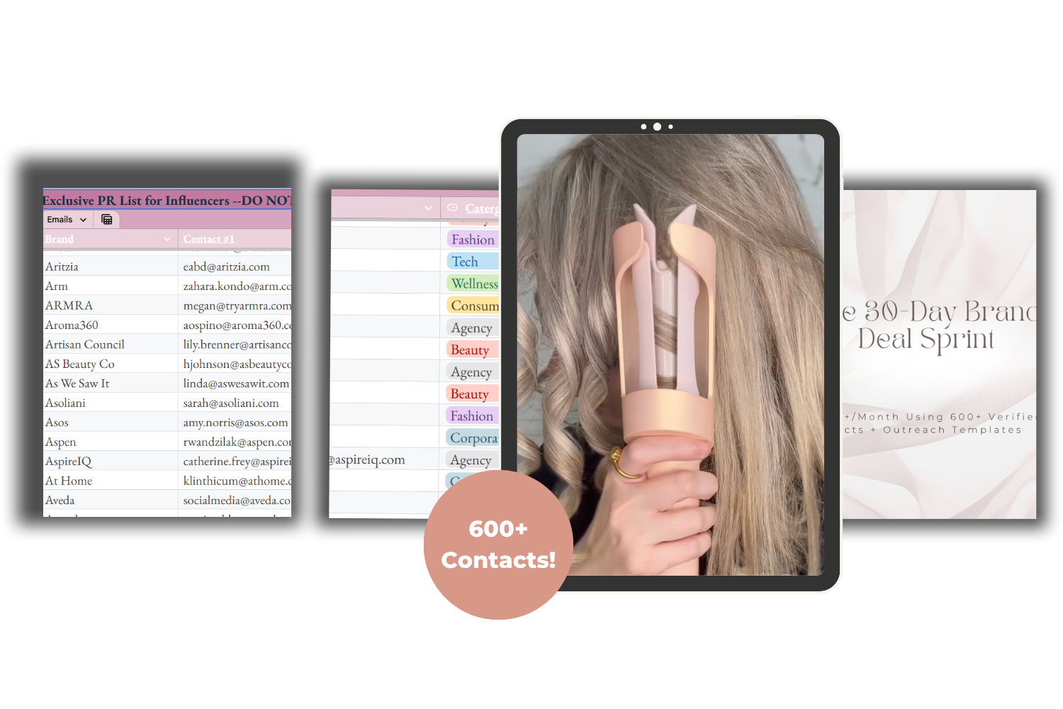 Categorized, Sortable System mockup