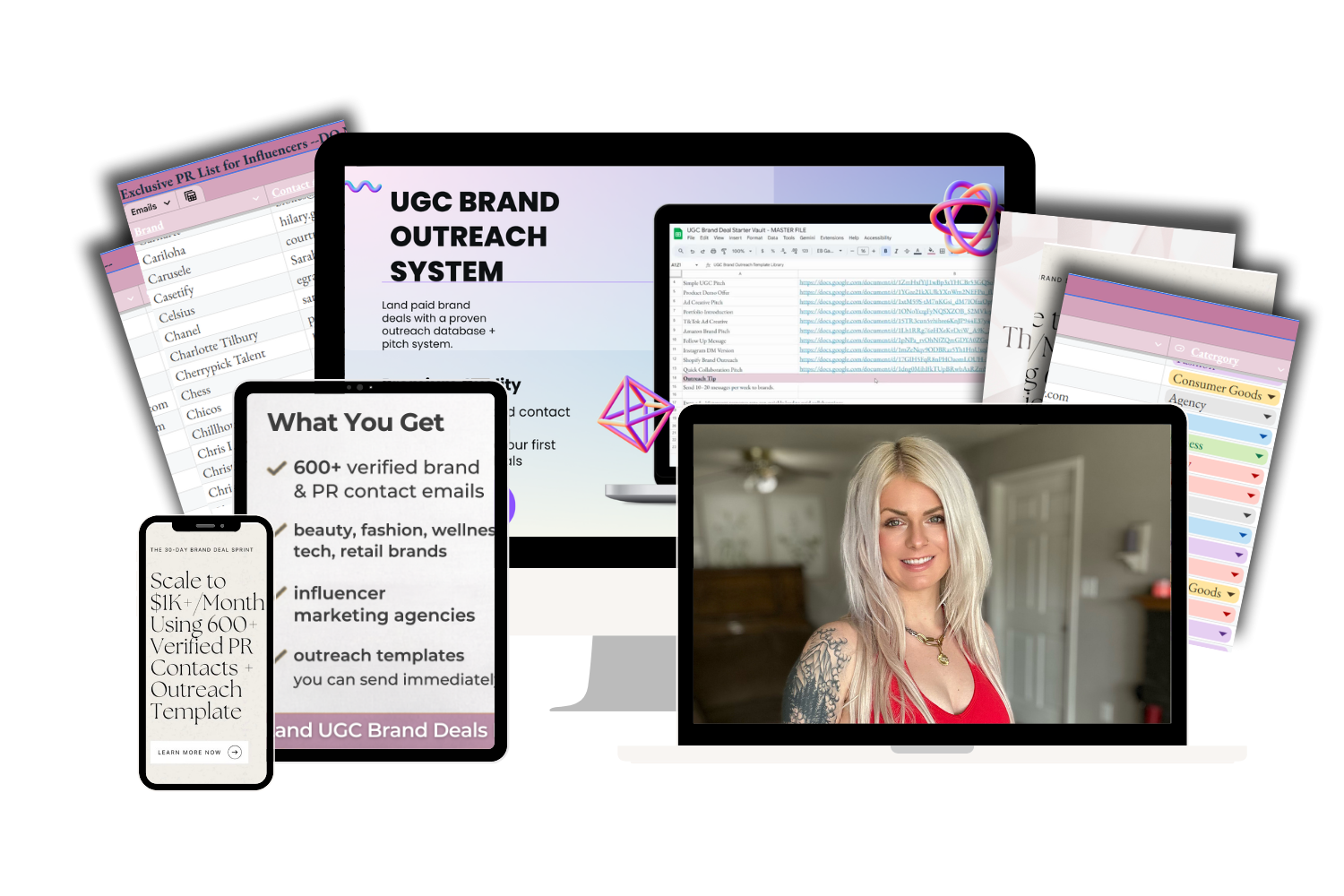 The Outreach System mockup